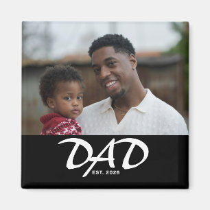 Dad Established Photo Gift Magnet