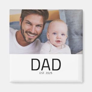 Dad Established Photo Gift Magnet