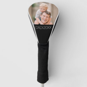 Dad Established Photo Modern Script Golf Head Cover