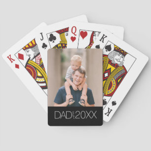 Dad Established Photo  Playing Cards