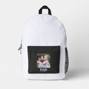 Dad Established Photo Printed Backpack