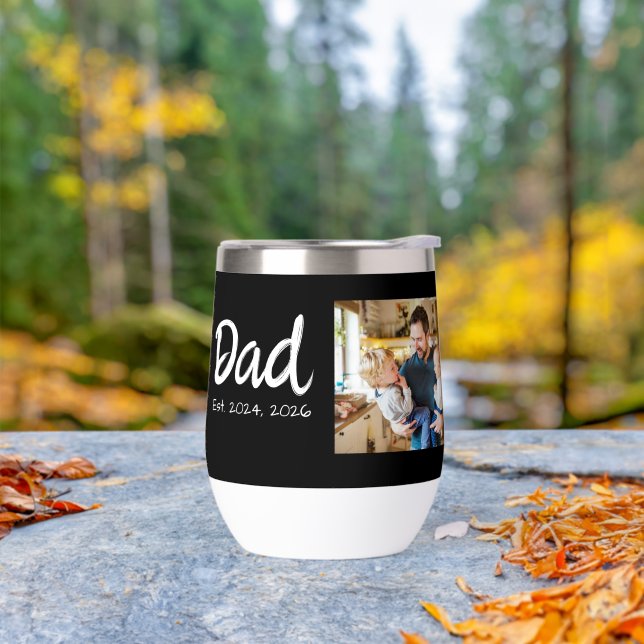 Dad Established Photo white script (Outdoor)