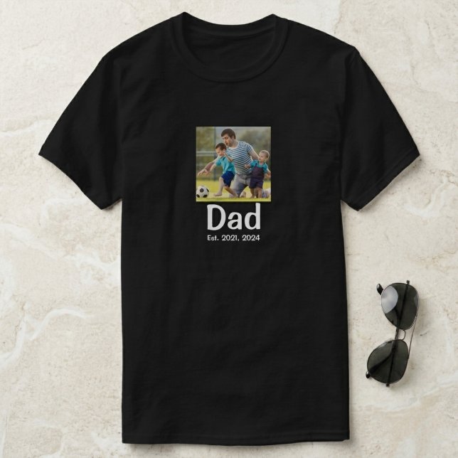 Dad Established Script Photo T-Shirt (Creator Uploaded)
