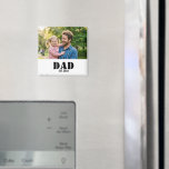 Dad Established Simple Black Text Photo White Magnet<br><div class="desc">Dad Established Simple Black Typography White. Celebrate the legend in your life with this Dad Established Simple Black Typography Magnet Featuring a simple, minimal, bold font, this custom magnet is the ultimate Father's Day or birthday gift for any dad, dada, father, or pops. The clean black and white aesthetic ensures...</div>