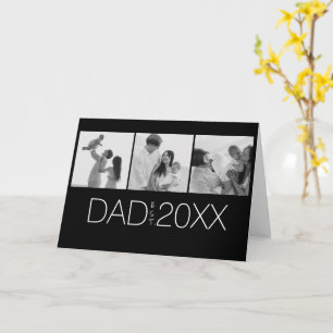 Dad Established Year Photo Gifts Modern Father Card