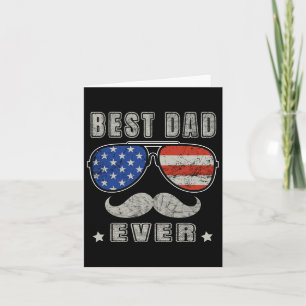 Dad Ever American Us Flag Fathers Day 4th Of July Card
