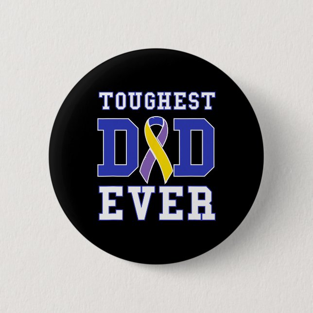 Dad Ever - Bladder Cancer Awareness Ribbon  2 Inch Round Button (Front)