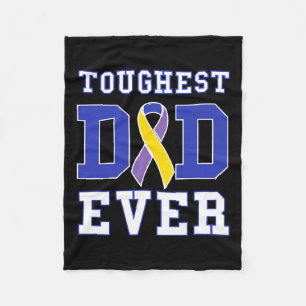 Dad Ever - Bladder Cancer Awareness Ribbon Fleece Blanket