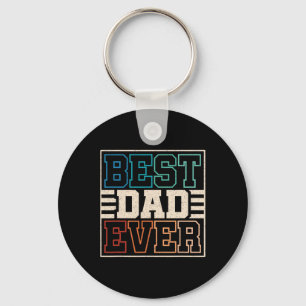 Dad Ever Funny Retro Dad Daddy Father Fathers Day Keychain