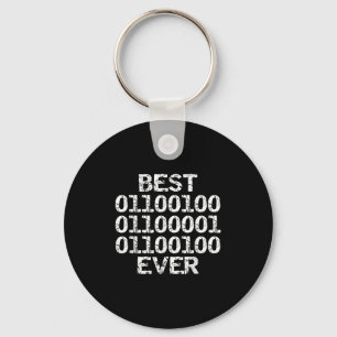 Dad Ever In Binary Code Software Engineer Father G Keychain