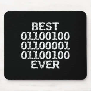 Dad Ever In Binary Code Software Engineer Father G Mouse Pad