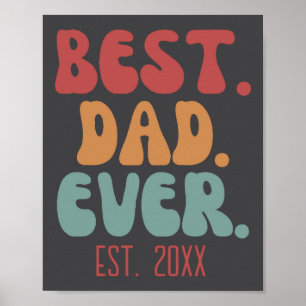 Dad Ever Retro Vintage Font Fathers Day Poster
