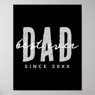 Dad Ever Since 20xx Modern Simple Preppy  Poster