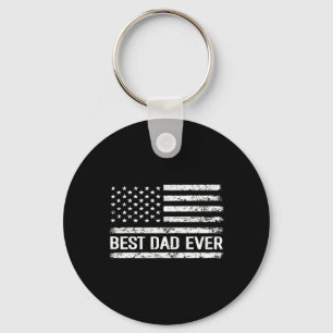 Dad Ever With Us American Flag Gift Men Fathers Da Keychain