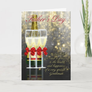 Dad - Father's Day Card - Champagne Toast