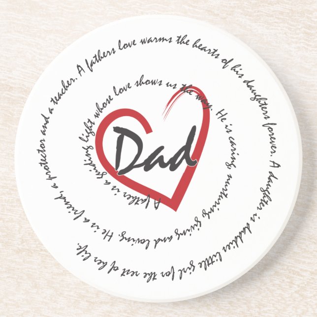 Dad - Fathers Day Coaster (Front)