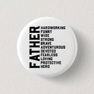Dad Father's day gift.  Daddy birthday present.  F 1 Inch Round Button