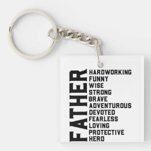 Dad Father's day gift.  Daddy birthday present.  F Keychain