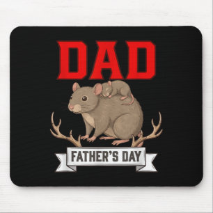 Dad Fathers Day Rats Costume Wild Animal Lover Mouse Pad