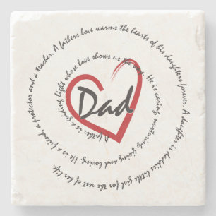 Dad - Fathers Day Stone Coaster
