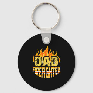 Dad Firefighter Fireman Gift Proud Firefighter Quo Keychain