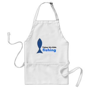 Dad Fishes with Kids Standard Apron