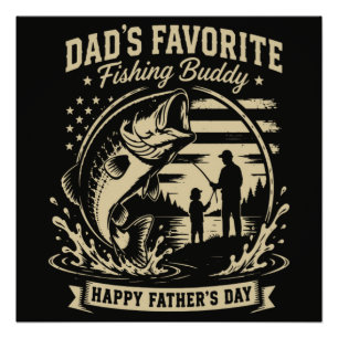 Dad Fishing Buddy Poster