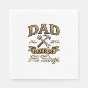 Dad Fixer of All Things Vintage Engraving Shirt_1 Napkin