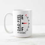 Dad Fuel Funny Father's Day Birthday Personalized Coffee Mug<br><div class="desc">Dad Fuel Funny Father's Day Birthday Personalized Name Coffee Mug features "Dad Fuel" in modern black script with a fuel indicator. Personalized with your name by editing the text in the text box provided. Perfect gift for Father's Day,  Christmas,  birthday and much more. Created by ©Evco Studio www.zazzle.com/store/evcostudio</div>