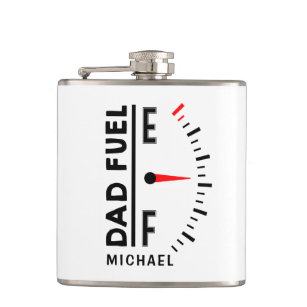 Dad Fuel Funny Father's Day Birthday Personalized Hip Flask