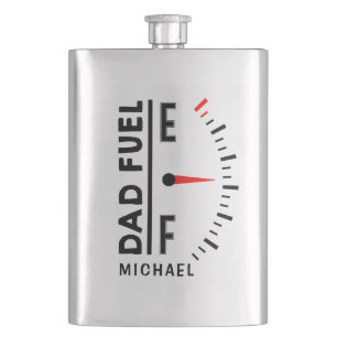 Dad Fuel Funny Father's Day Birthday Personalized Hip Flask