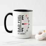 Dad Fuel Funny Father's Day Birthday Personalized Mug<br><div class="desc">Dad Fuel Funny Father's Day Birthday Personalized Name Coffee Mug features "Dad Fuel" in modern black script with a fuel indicator. Personalized with your name by editing the text in the text box provided. Perfect gift for Father's Day,  Christmas,  birthday and much more. Created by ©Evco Studio www.zazzle.com/store/evcostudio</div>