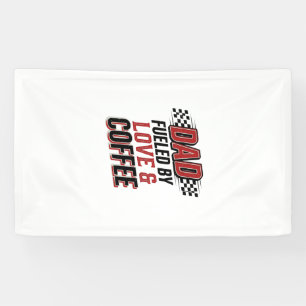Dad Fueled by Love and Coffee Racing Shirt Design_ Banner