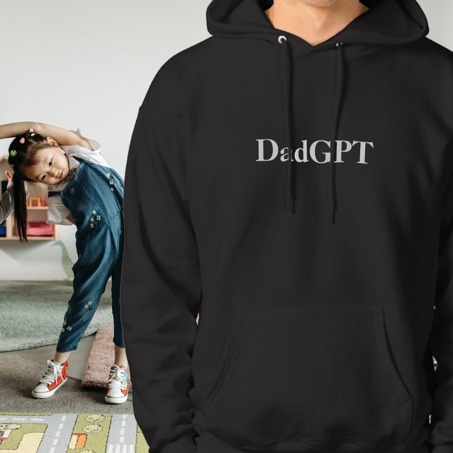 Dad Funny Birthday DadGPT Powered by AI & Dad Joke Hoodie (Creator Uploaded)