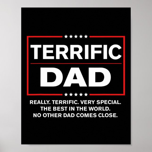 Dad - Funny Donald Trump Fathers Day Gift  Poster (Front)