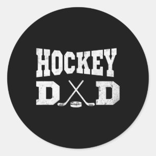 Dad - Funny Hockey Dad  Classic Round Sticker