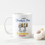 Dad Funny swimmer Sperm Father Swimming Champions  Coffee Mug<br><div class="desc">NOTE: **If you want to change sperm design and numer of kids** : Step 1: Please click " Personalize " then " Edit using design tool" - Step 2: Turn on/ off sperm design you want. You just need to edit on 1 side of mug. Step 3: Copy and paste...</div>