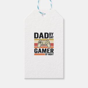 Dad Gamer Vintage Controller T-Shirt Design_1 Gift Tags