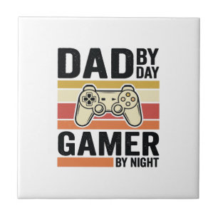 Dad Gamer Vintage Controller T-Shirt Design_1 Tile