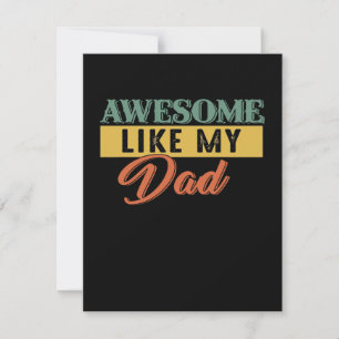 Dad Gift   Awesome Like My Dad Gift Idea Thank You Card