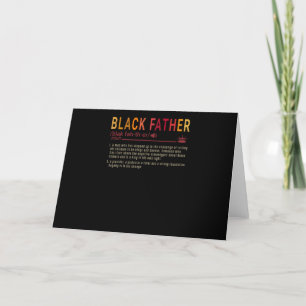 Dad Gift Definition Dad Black Father Gift Holiday Card