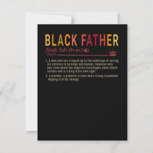 Dad Gift   Definition Dad Black Father Gift Thank You Card