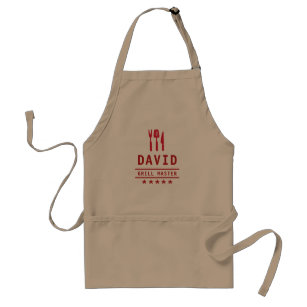 Dad Gift Fathers Day Grill Master BBQ Custom Standard Apron