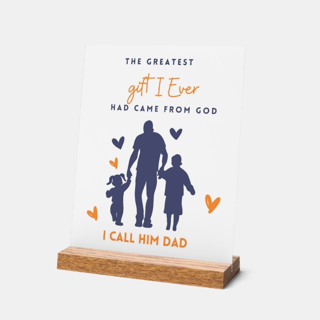 Dad Gift-Inspirational Fathers Day Quote (Angle)