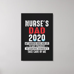 Dad Gift Nurse's Dad 2020 Memories Gift Canvas Print