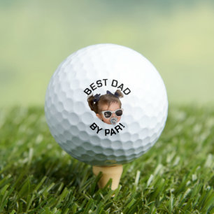 Dad Golf Balls, Custom Face, Best Dad By Par Balls
