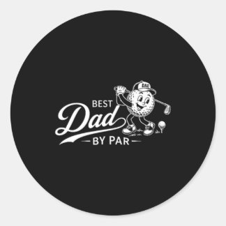 Dad Golf Dad Classic Round Sticker
