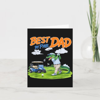 Dad Golf Gator Alligator Dad Card