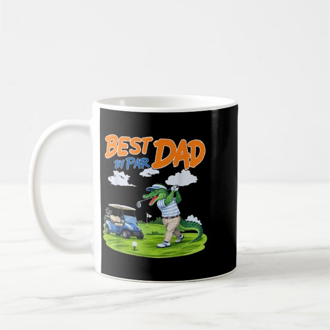 Dad Golf Gator Alligator Dad Coffee Mug (Left)