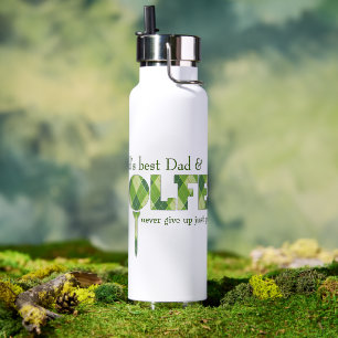 Dad Golfer green tee drinks bottle
